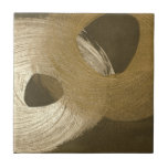 Circular Sandstorm in Tan and Dark Brown Tile<br><div class="desc">There is a lot of movement displayed in this painting by Megan Meagher. The swirls of colour look like circular sandstorms traversing the canvas. Put this on your wall today!</div>