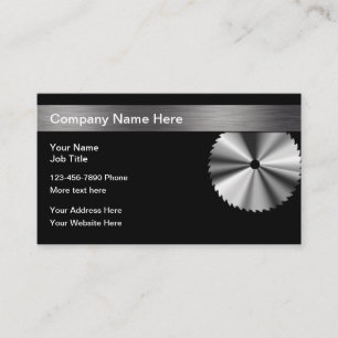 Circular Saw Blade Construction Business Card