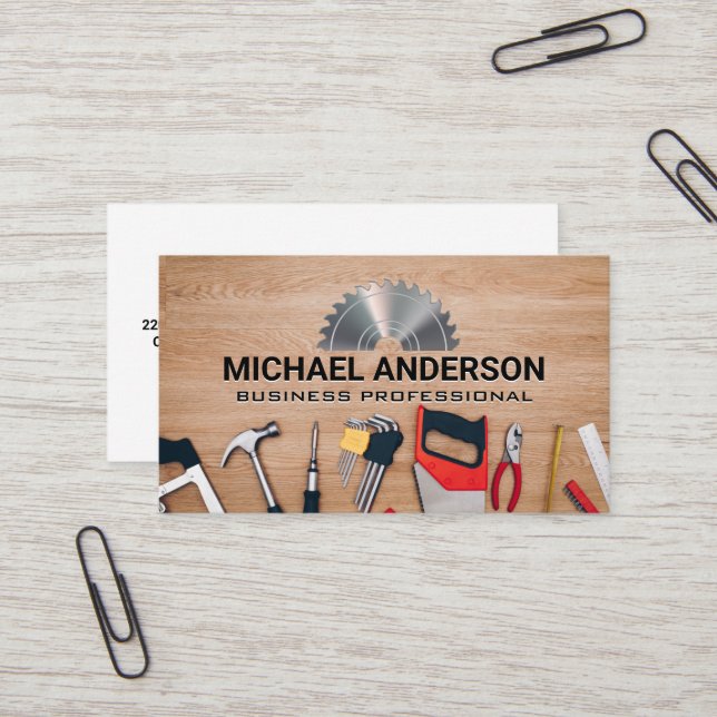Circular Saw | Hardware Tools Business Card (Front/Back In Situ)