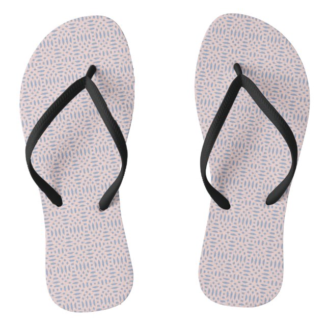 circular shapes seamless pattern jandals (Footbed)