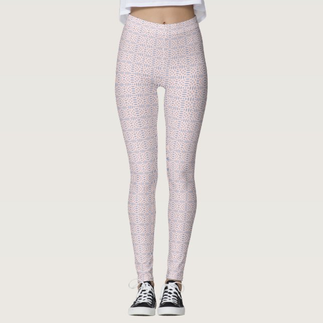 circular shapes seamless pattern leggings (Front)