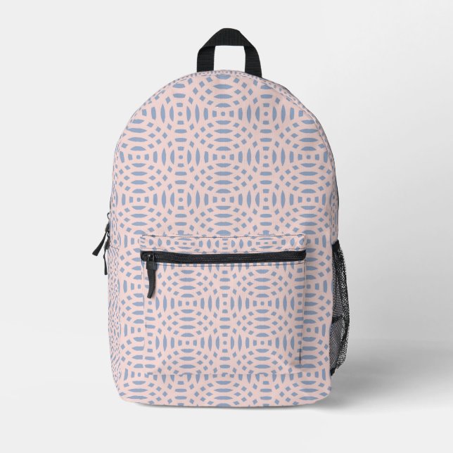 circular shapes seamless pattern printed backpack (Front)