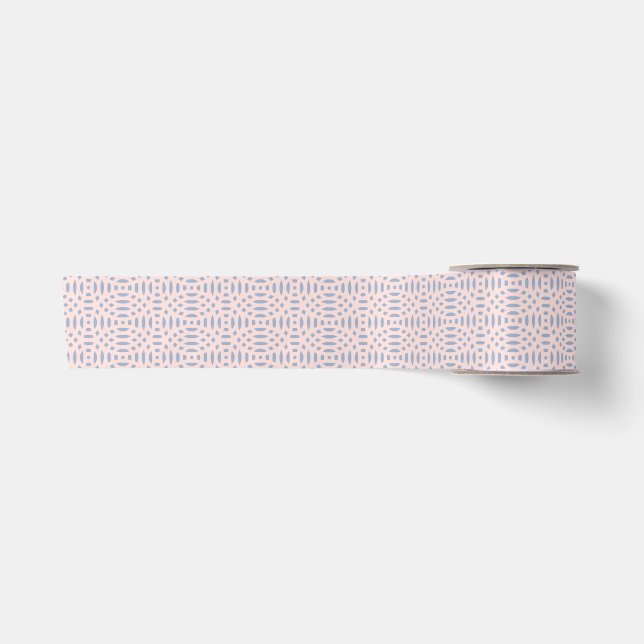 circular shapes seamless pattern satin ribbon (Front)