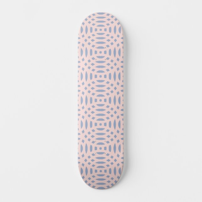 circular shapes seamless pattern skateboard (Front)