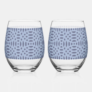 circular shapes seamless pattern stemless wine glass