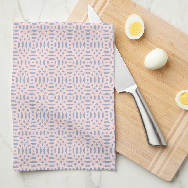 circular shapes seamless pattern tea towel (Quarter Fold)