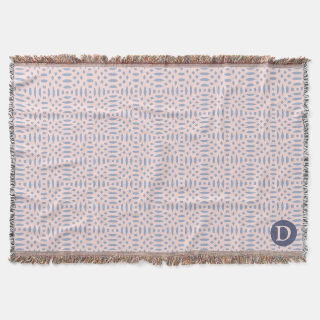 circular shapes seamless pattern throw blanket (Front)