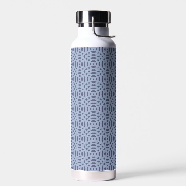 circular shapes seamless pattern water bottle (Left)