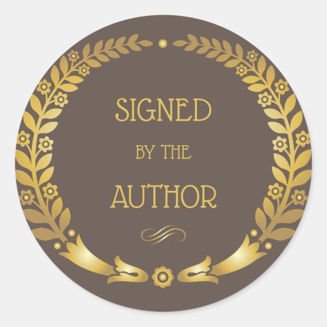 Circular Signed by the Auther - Book plate Sticker (Front)