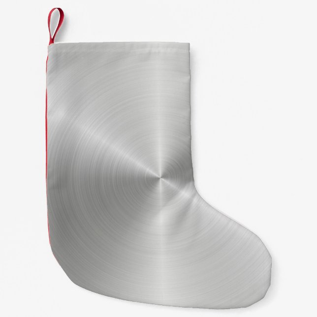 Circular slabs metal iron small christmas stocking (Front)