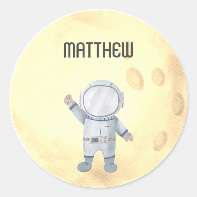 Circular space themed multipurpose stickers (Front)