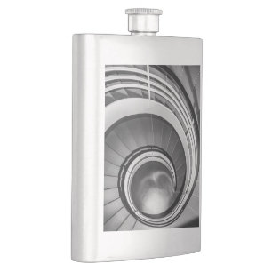 Circular Stairway BW Hip Flask