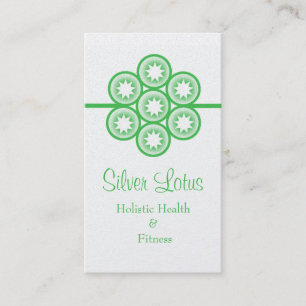 Circular Starburst Business Card, Kelly Green Card