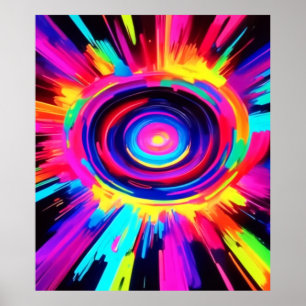 Circular Symphony of Colours Poster
