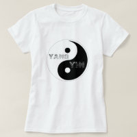 Circular Taijitu Yin and Yang symbol on white