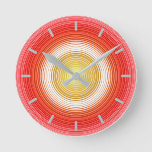 Circular Tomato Colours Round Clock