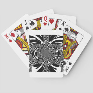 Circular Zebra Kaleidoscope Art Print Playing Cards