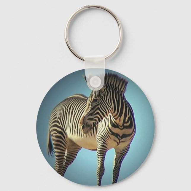 Circular Zebra Keychain (Front)