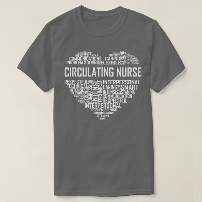Circulating Nurse Heart T-Shirt (Design Front)