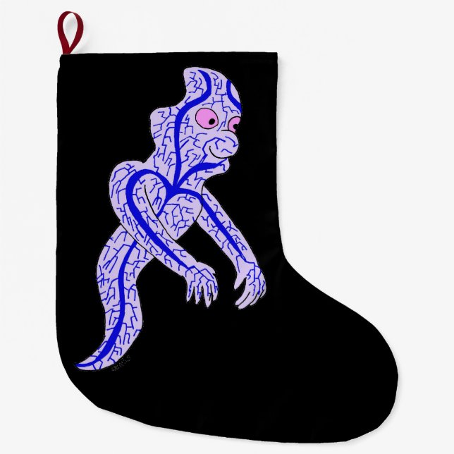 Circulatory ghost large christmas stocking (Front)