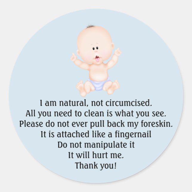 Circumcision reminder Stickers for Newborns Family (Front)