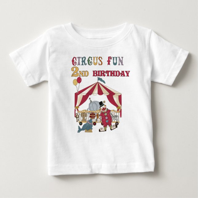 Circus 2nd Birthday Baby T-Shirt (Front)