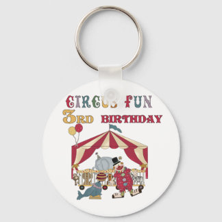 Circus 3rd Birthday Tshirts and Gifts Key Ring
