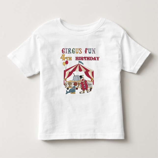 Circus 4th Birthday Tshirts and Gifts (Front)