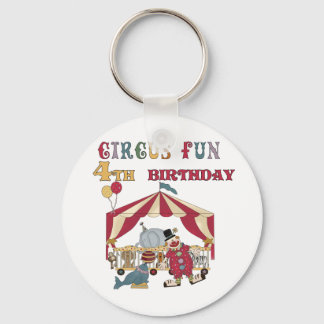 Circus 4th Birthday Tshirts and Gifts Key Ring