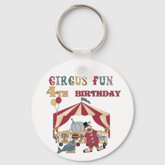 Circus 4th Birthday Tshirts and Gifts Key Ring