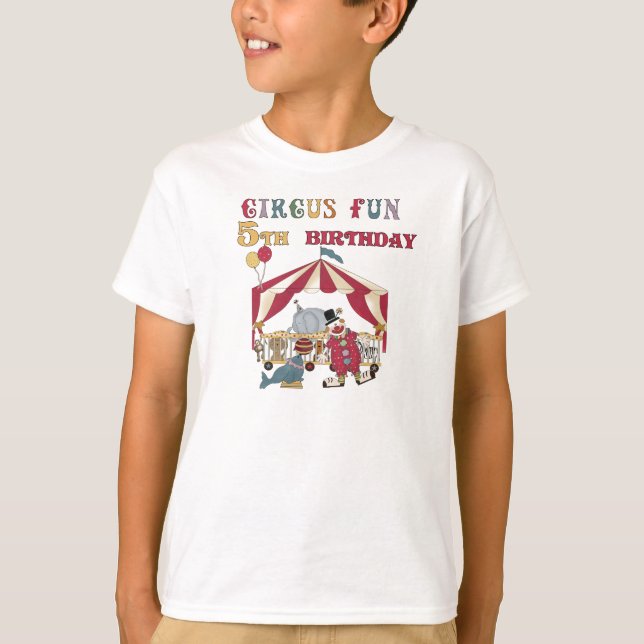 Circus 5th Birthday T-Shirt (Front)