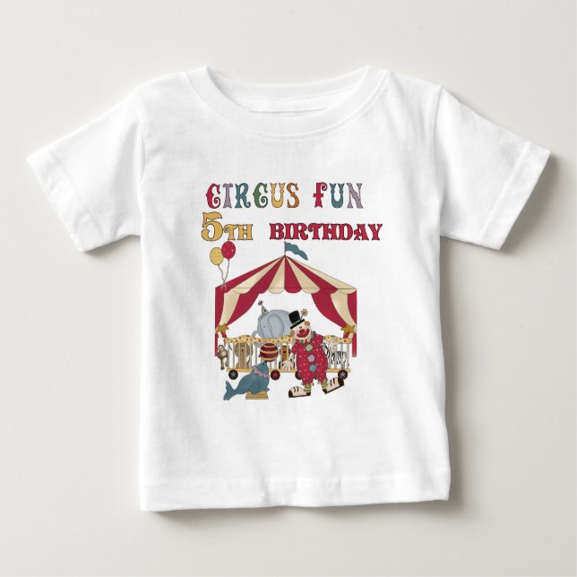 Circus 5th Birthday tshirts and Gifts (Front)
