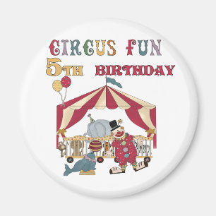 Circus 5th Birthday tshirts and Gifts Magnet