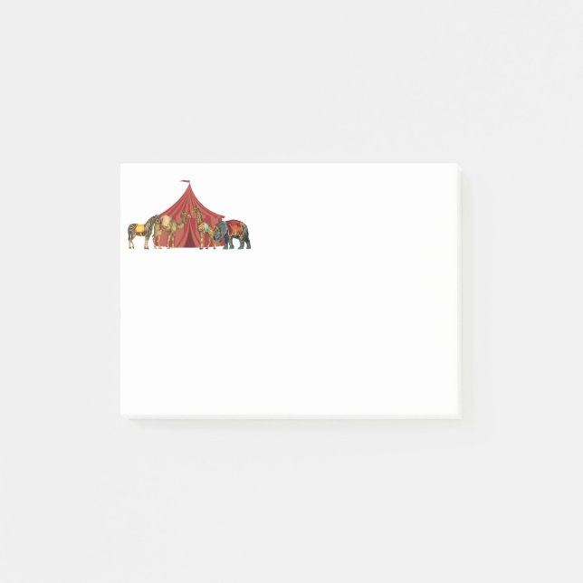 Circus Animals And Tent Post-it Notes (Front)