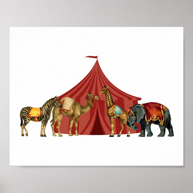 Circus Animals And Tent Poster (Front)
