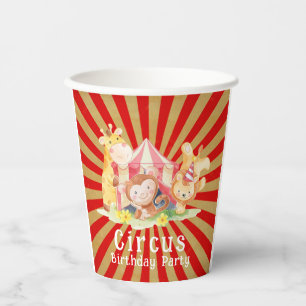 Circus Animals Birthday Party Paper Cups
