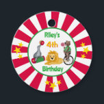 Circus Animals Fun Kids Birthday Favour Tag<br><div class="desc">The circus has come to town bringing with it all it's animal performers.</div>