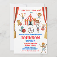 Circus Animals Kids Birthday Party