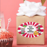 Circus Animals Kids Birthday Thank You Sticker<br><div class="desc">The circus is in town and ready to celebrate your child's birthday in fun and bold primary colours.</div>