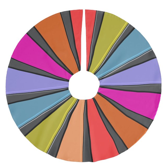 Circus Art For Christmas - Big Top Brushed Polyester Tree Skirt (Front)