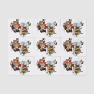 Circus Beauty Vintage Art Pin-Up Girl Tissue Paper