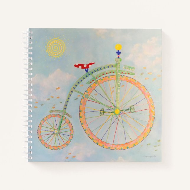 Circus Bike 8.5" x 8.5" Spiral Notebook (Front)