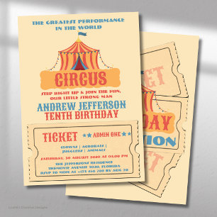 Circus Birthday Carnival Party Invitation