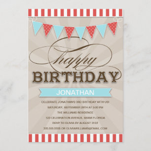 CIRCUS BIRTHDAY   CHILDREN'S BIRTHDAY INVITATIONS