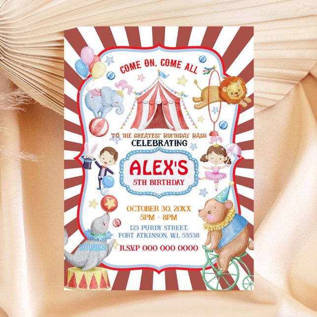 Circus Birthday Invitation (Creator Uploaded)