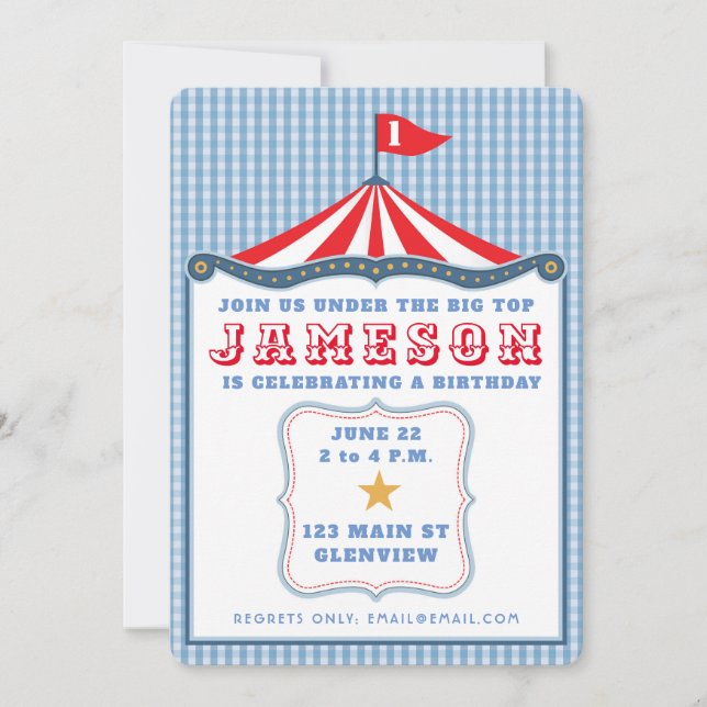 Circus Birthday Invitation (Front)