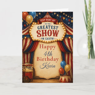 Circus Birthday Party Card