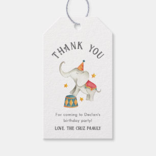 Circus Birthday Party Favour Tags