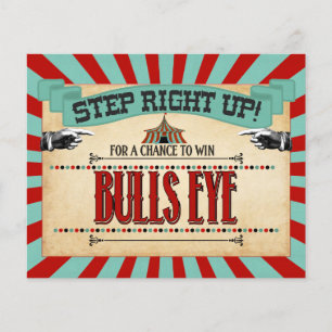 Circus Birthday Party Game Sign Bulls Eye
