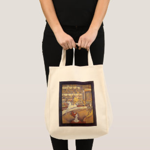 Circus by Georges Seurat, Vintage Pointillism Art Tote Bag